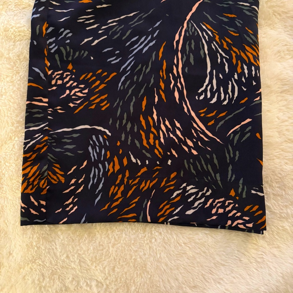 Navy Abstract Patterned Pants - image 2